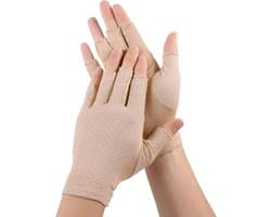 Vingerloze antislip zonwerende handschoenen dames - ademend katoen - anti-uv - perfect voor outdoor gebruik - ShopVlot