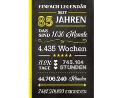 Jahre: Notizheft A5 liniert Geburtstag Geschenk zum 85. Geb Buch für Notizen Geschenkidee Erwachsene cooles Geburtstagsgeschenk für 85 Jährige HAPPY BIRTHDAY fünfundachtzig