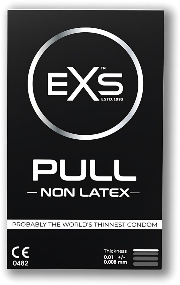 EXS Pull On Unique - 3 latexvrije condooms met pull-on strip — afbeelding 1