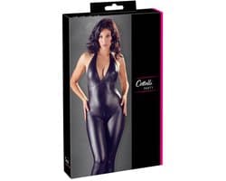 Cottelli Collection Sexy Wetlook Catsuit Met Open Kruisje
