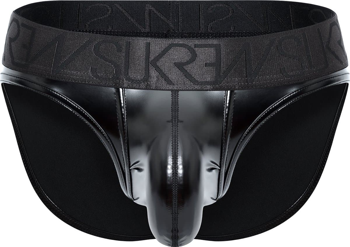 SUKREW FETISH Wet Look Classic Brief - MAAT XL - Heren Ondergoed - Slip voor Man - Mannen Brief — afbeelding 1