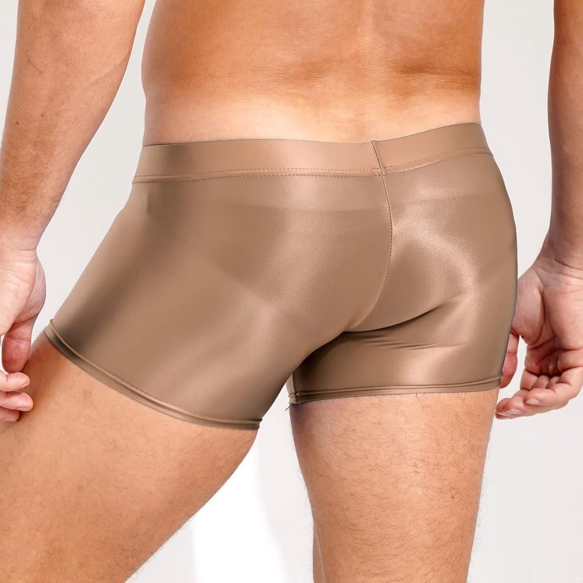Glanzende Heren Boxershorts Dunne Nylon Slip Zwemshorts Gevoelige Onderkleding — afbeelding 1