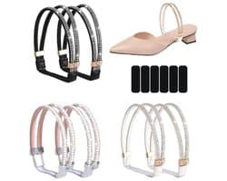 3 Paar Elastische Hoge Hakken Sandalen met Veters en Verstelbare Bandjes voor Dames