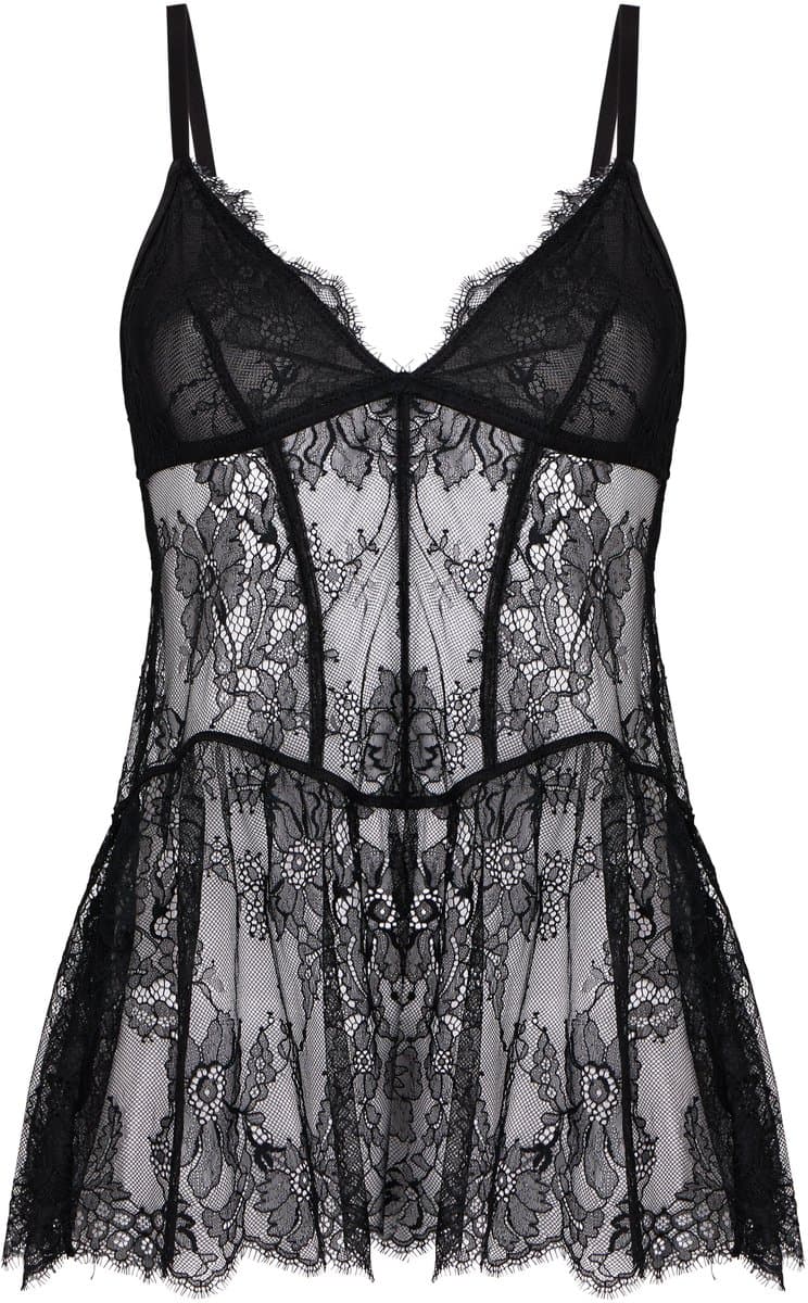 Hunkemöller Babydoll Cecilia Zwart — afbeelding 1