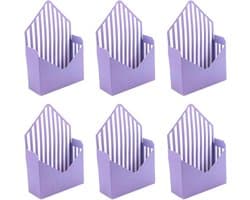 Geschenkdoos Set - Decoratieve Box - Cadeau Presentatie - Romantisch Design - 6 Delig - Paarse Strepen