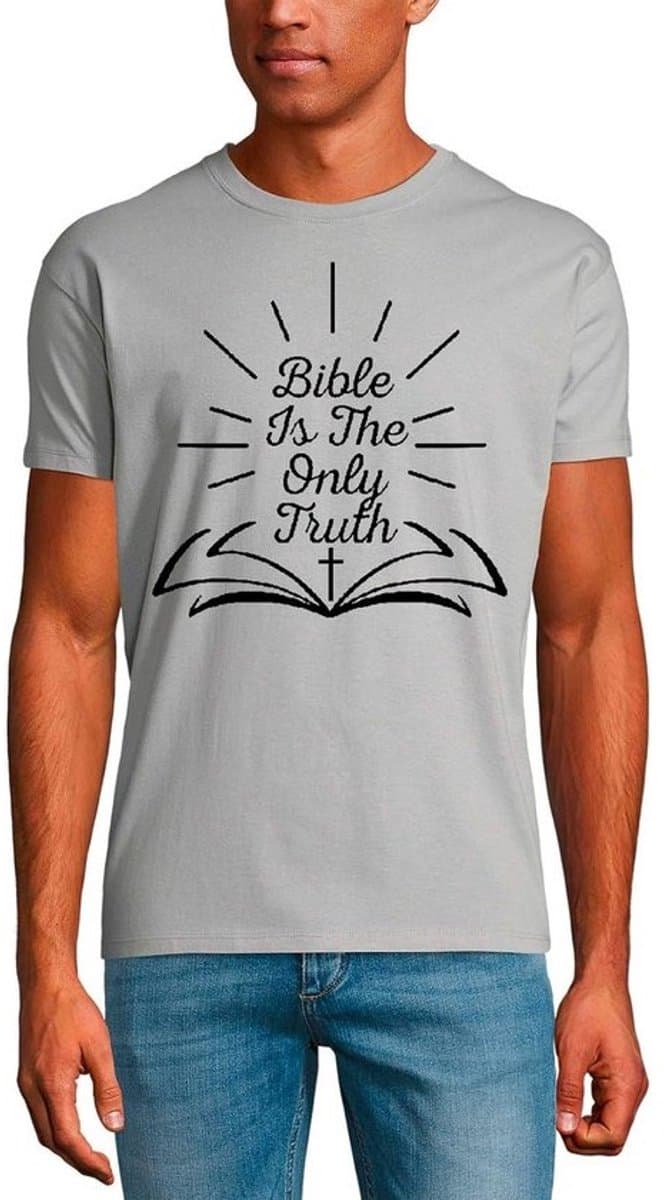 Heren T-shirt met Inspirerende Bijbeltekst: Hij Geneest Het Gebroken Hart — afbeelding 1