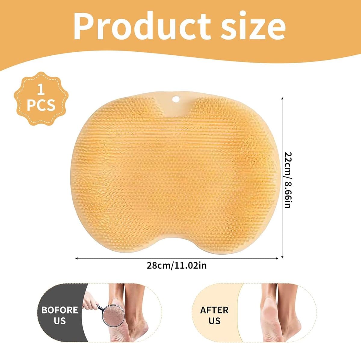 Foot Cleaner - 3D Massage Foot Mat with 75 Suction Cups, Easy Cleaning without Bending, Soft TPR Brushes, Relief of - ShopVlot — afbeelding 1