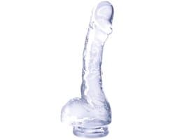 NMC 4 inch realistisch Mini dildo met zuignap - Transparant - 1 cm