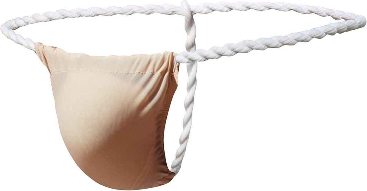 Heren Ice Silk T-Back String Ondergoed Lage Taille Bikini Slips — afbeelding 1