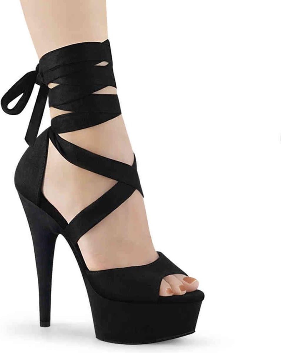 Pleaser - DELIGHT-679 Sandaal met enkelband - US 8 - 38 Shoes - Zwart — afbeelding 1