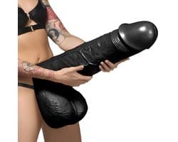 Moby Zwarte Dildo - Extreme Zwarte Dildo - Monster Dildo - 60 cm- ca. 12 kg. - Doorsnede 16 cm.