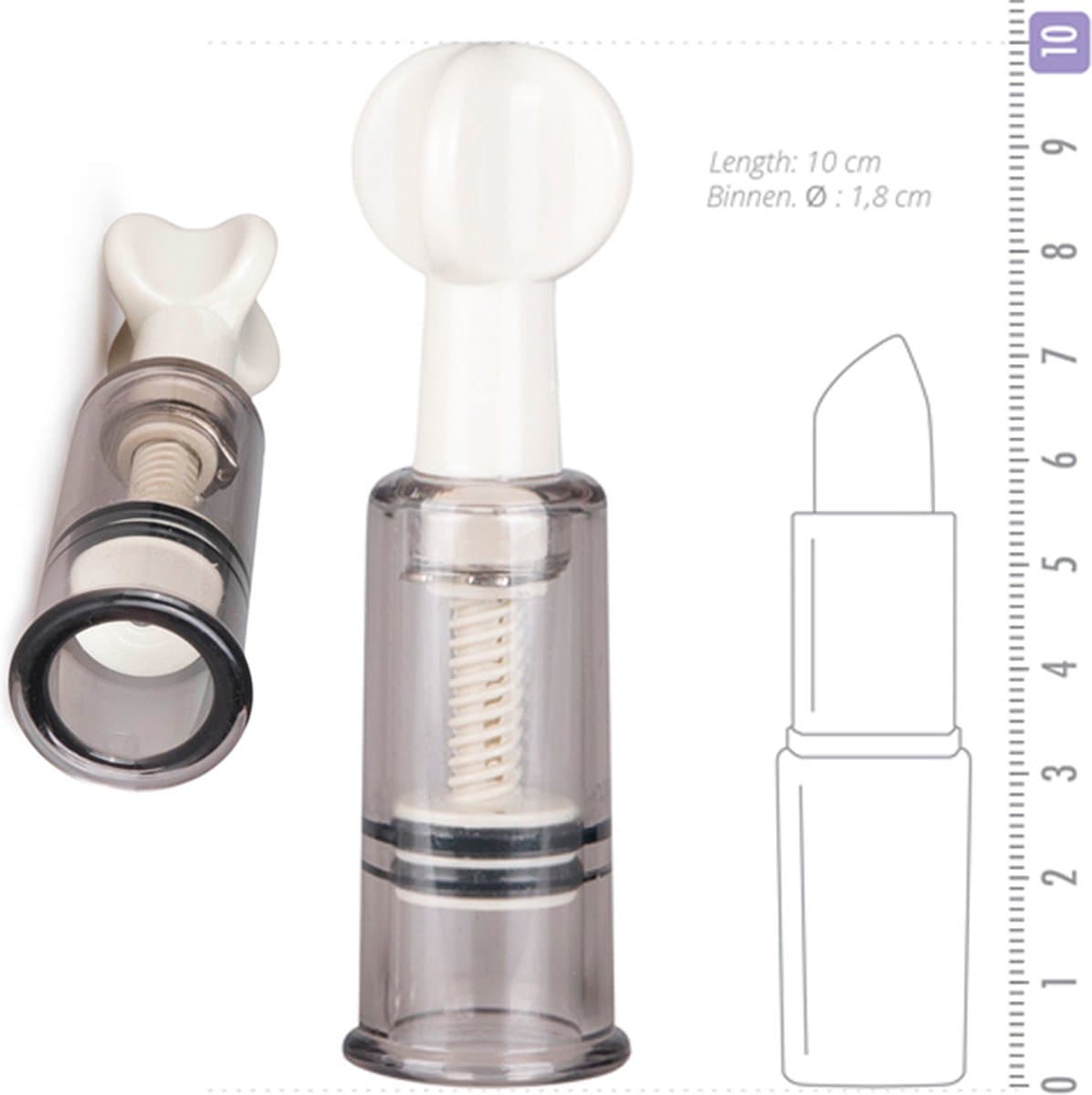 EasyToys - Tepel en Clitoris Zuiger Set - Tepelzuigers voor Mannen en Vrouwen - Clitoris Zuiger - Clitorispompen - Sex Toys voor Vrouwen - Seksspeeltjes - Clitoris Stimulator - 3 stuks - Transparant — afbeelding 1