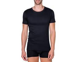 Herenshirt met halve mouwen, ronde hals, katoen, warm, robuust, gemaakt in Italië, art. 485