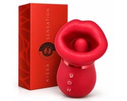 Tong Vibrator 3-in-1 - Clitoris Stimulator & Clitoris Zuiger met Likkende Tong - Vibrators voor Vrouwen Realistisch - Sex Toys voor Vrouwen en Koppels