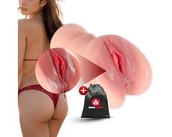Quick Relief Amy™ - Masturbator - Pocket Pussy - Realistische 2 in 1 Vagina en Anus - Sex Toy voor Mannen - Roze