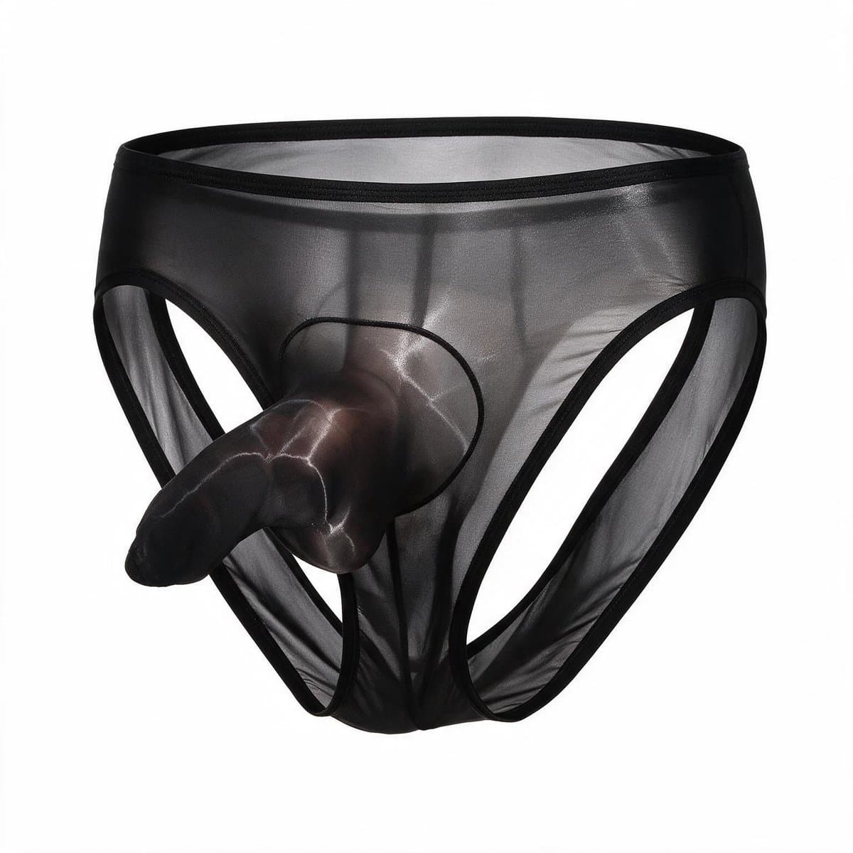 Heren Slip met Penis Sleeve - Doorschijnend - Erotisch Ondergoed — afbeelding 1