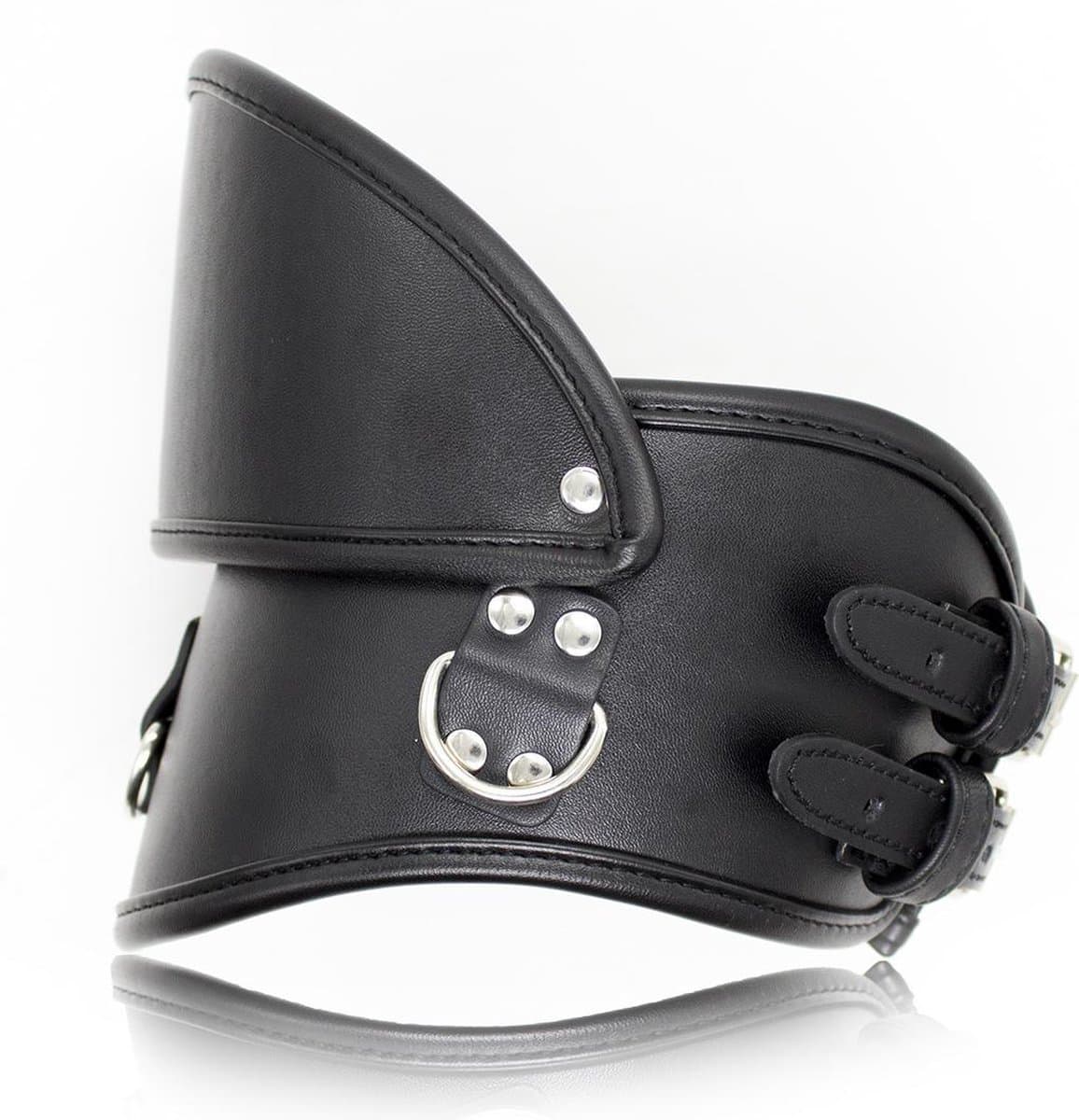 Banoch - Posture collar black extra - pu leer - zwart - bdsm — afbeelding 1