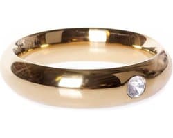 Gouden Donut Cockring met Kristal 8 mm Ø 45 mm