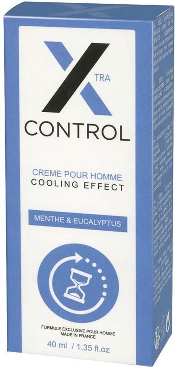 Ruf X Control Cool - Stimulerend Middel - Crème met vertragende werking voor Langer Plezier - Koud Effect - 40 ml — afbeelding 1