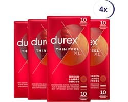Durex Condooms Thin Feel XL 10st - 4 Stuks - Voordeelverpakking