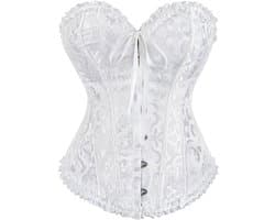 Dames Corset Taille Shaper Vintage Lace Onderbust Corset Top Brokaat