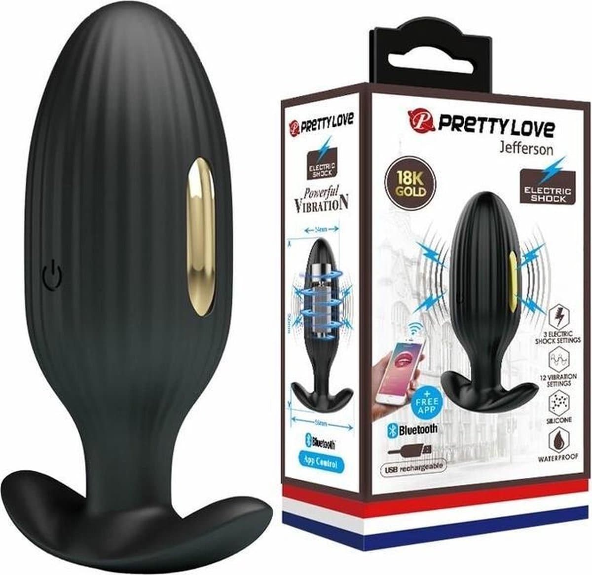 ButtPlug Vibrator met Electroshock en App Bediening - Anaal Vibrator met Electrostimulatie - Sex Toys Voor Mannen — afbeelding 1