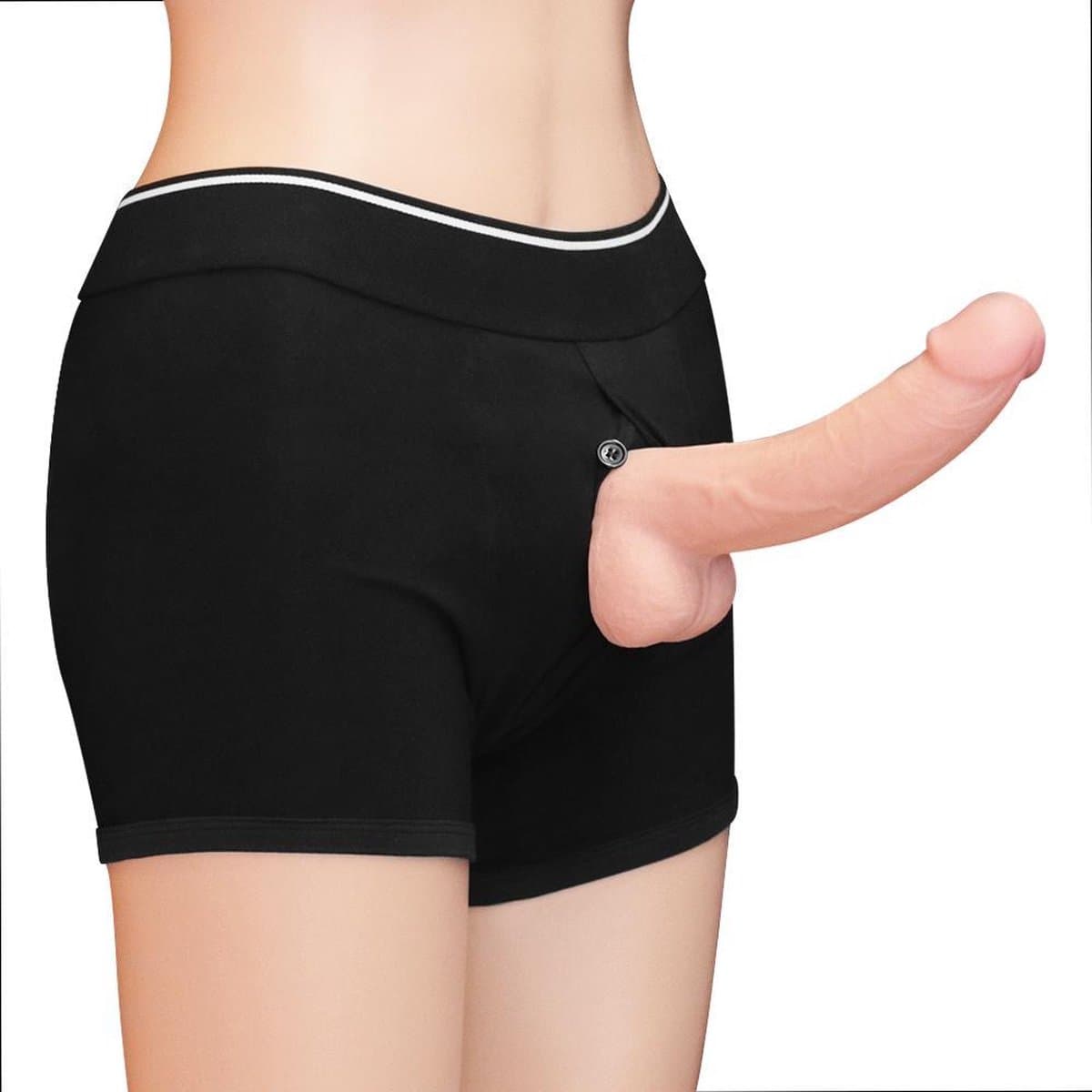 Lovetoy - Unisex Strap-on Short - Maat M - Zwart — afbeelding 1