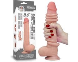 LoveToy - Sliding Skin Dildo 9" / 23 cm (Ø 3.5 CM) - Nude