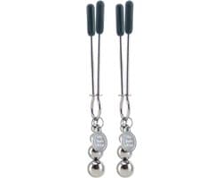 Fifty Shades of Grey The Pinch - Verstelbare Tepelklemmen - Zwart/ Zilver