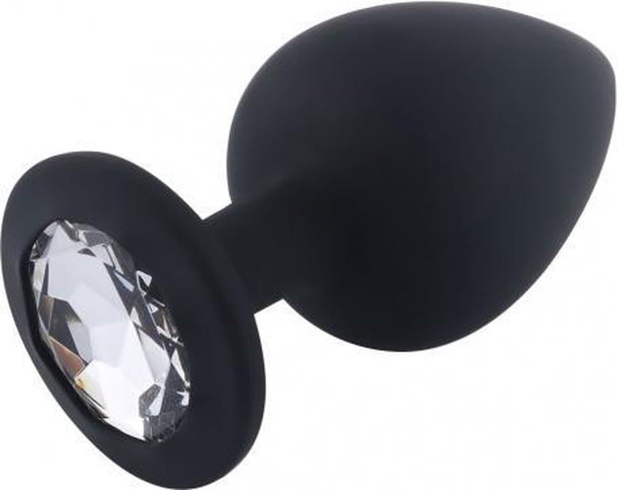 Gemstone Buttplug - Voor Beginners - Diamond Black — afbeelding 1