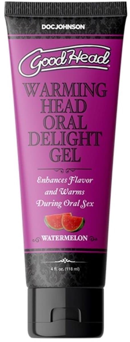 Doc Johnson - GoodHead Warming Oral Delight Gel - Watermeloen - 118 ml — afbeelding 1