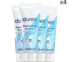 Durex Glijmiddel Natural - Hydraterend - 100% natuurlijk - 100ml x4