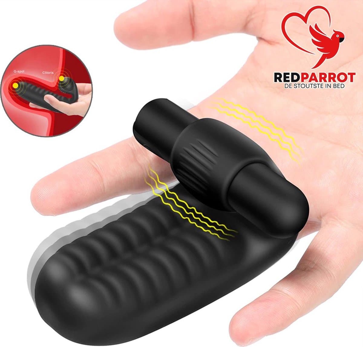 Premium vingervibrator - Krachtige stimulans - Tien trilstanden - Topkwaliteit - Erotische vibrator - Hoogwaardige uitvoering - Intimiteit - Vingeren — afbeelding 1