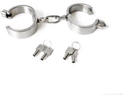 Prolink Novelties® - Press lock handboeien - handcuffs - stainless steel - luxe uitvoering