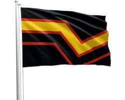 Rubber pride fetish flag 90 x 150 cm