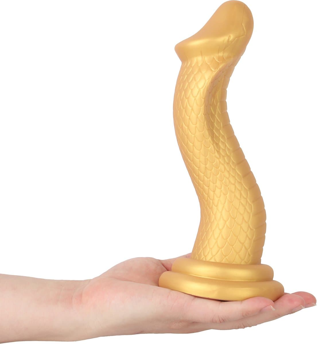 Banoch | Dildo siliconen "Cobra King" goud | 24 cm | ∅ 5.8 cm | fantasy monster | Zuignap — afbeelding 1