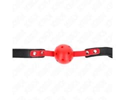 Kink - Red Hollow Hard Ball 4 Cm Gag Black Strap 60 X 2 Cm Adjustable 37-52 Cm