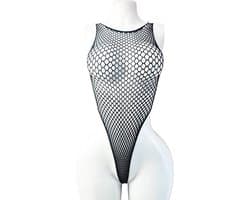 BamBella ® - Panty pak -Onesize - body suit - Dames - Onesize - sexy Erotische jumpsuit van kant lingerie zwart catsuit