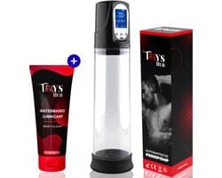 Toys Hub® Automatische Penispomp Deluxe met Glijmiddel - 2 Penisringen & Ebook - Elektrisch - USB Oplaadbaar - LED Scherm - Sex Toys voor Mannen - Penis Vergroter