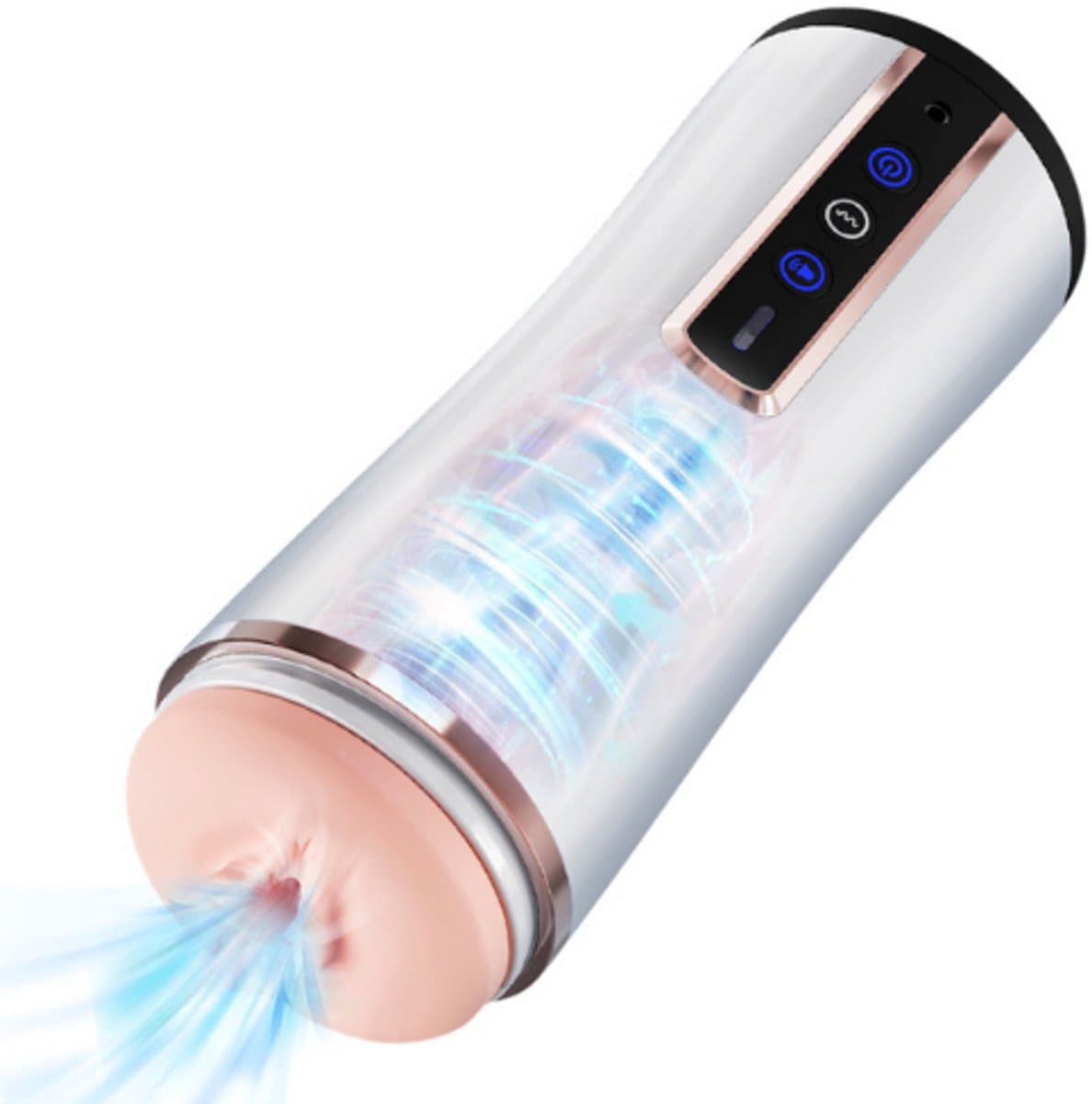 Lunvira® Elektrische Masturbator - Sex Toys Voor Mannen Zelf Aftrekken - Pocket Pussy - 10 Vibratiestanden - USB-Oplaadbaar - blowjob simulator — afbeelding 1