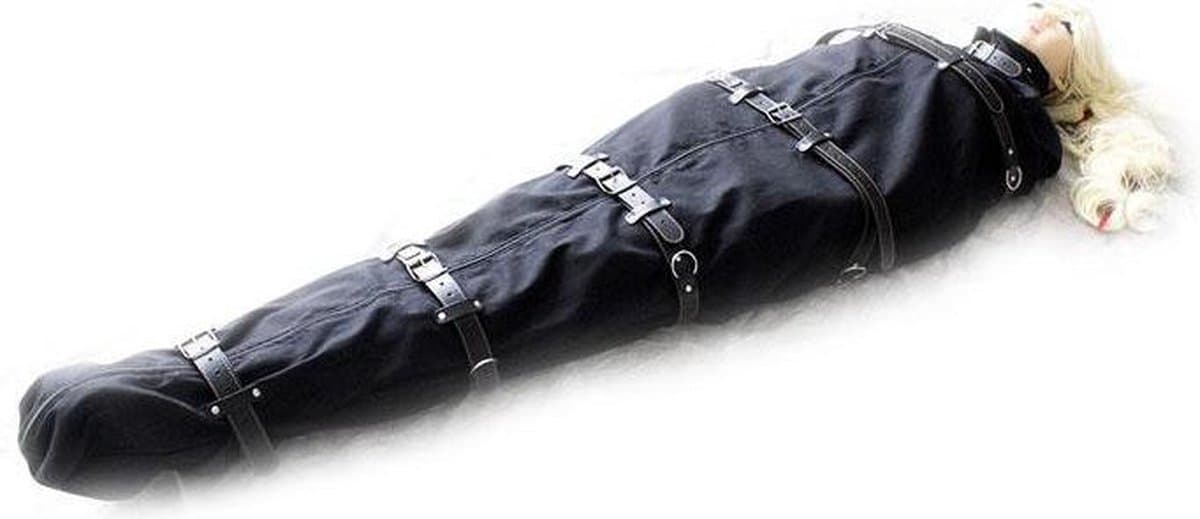 Bondage Body Bag / Dwangbuis Nylon en PU Leer - maat M/L — afbeelding 1