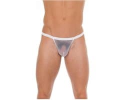 Amorable - Transparante Witte String Voor Heren - One Size - Doorzichtig