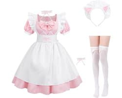 Fiamll Maid Costume French Maid Dress Anime Cosplay Maid Outfit Maid Outfit Halloween Costume for Adults - ShopVlot