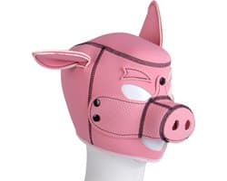 Banoch | Masker "Le Pig" | neopreen roze varkensmasker | varken BDSM