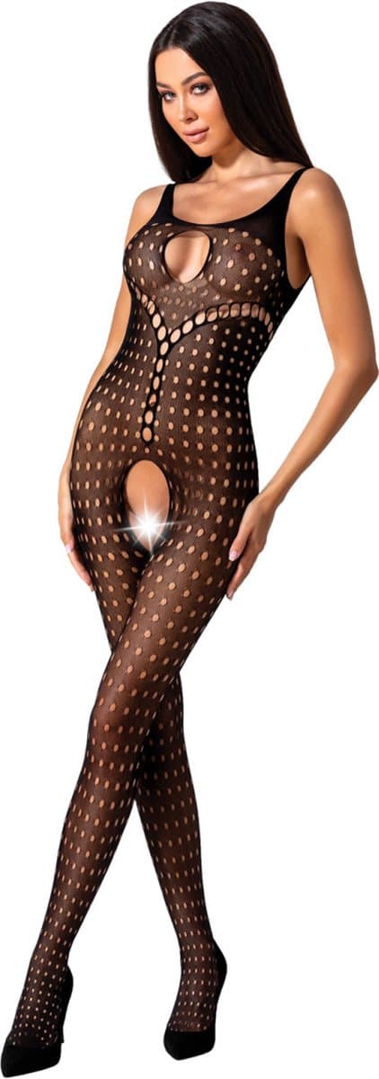 Passion - Woman Bs078 Bodystocking One Size Black — afbeelding 1