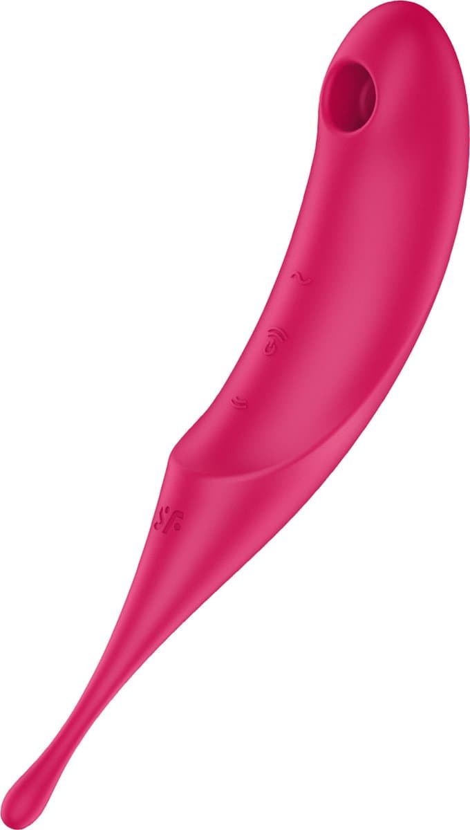 Satisfyer 'Twirling Pro', 20 cm, drukgolf- en oplegvibrator, aan beide zijden te gebruiken, drukgolven en circulerende vibraties — afbeelding 1