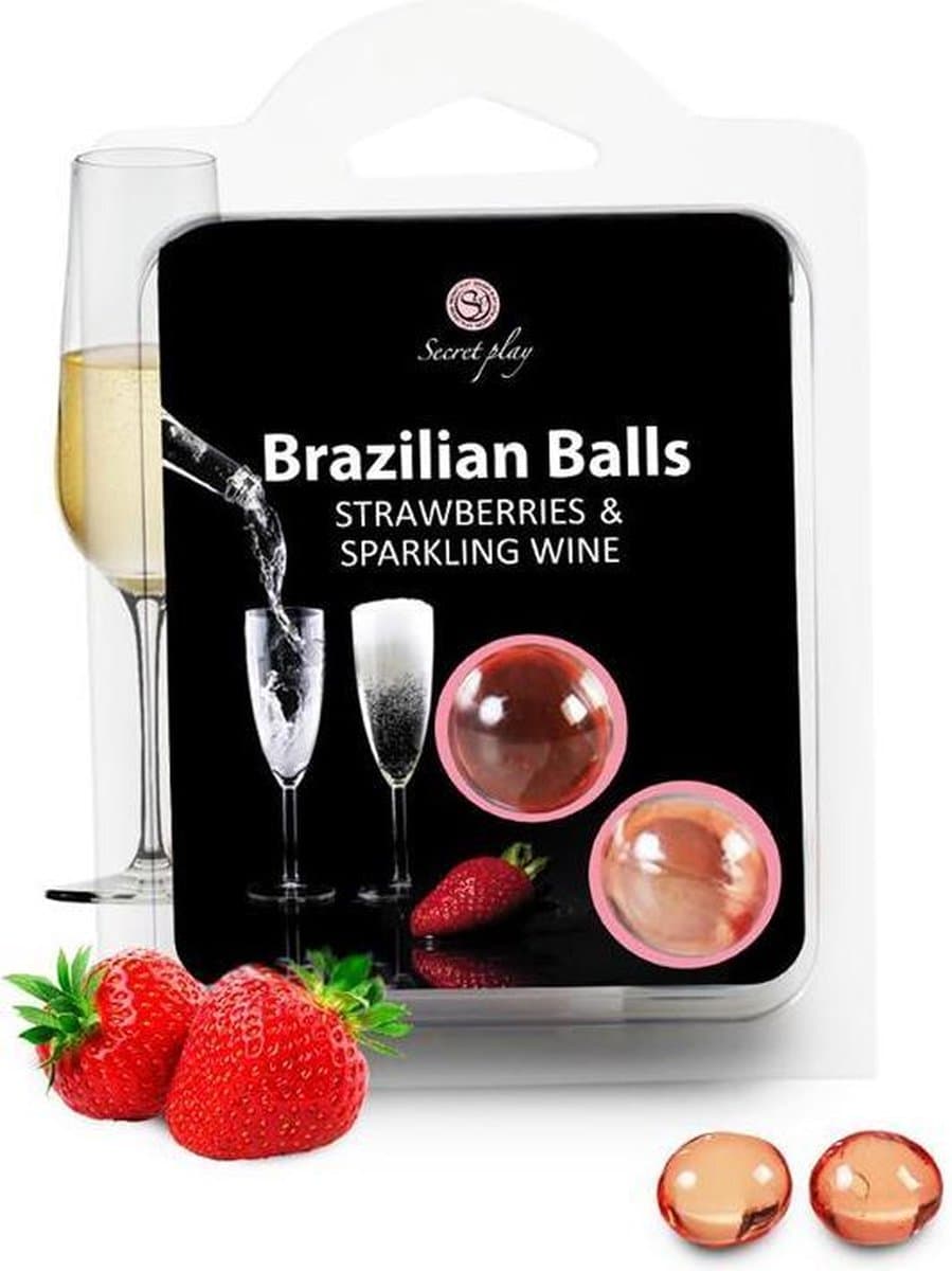 Secret Play 2 strawberry and champagne brazilian balls set — afbeelding 1