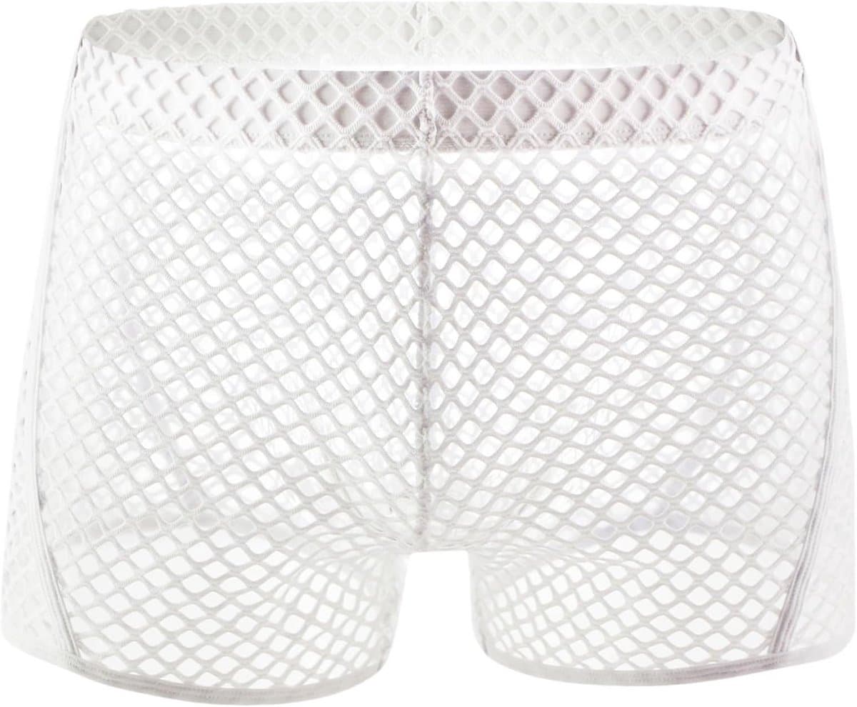 Heren Sexy Transparante Boxershorts Netstof Elastisch Ondergoed Pouch Slips — afbeelding 1