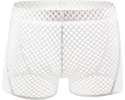 Heren Sexy Transparante Boxershorts Netstof Elastisch Ondergoed Pouch Slips