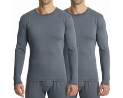 Thermisch ondergoed top voor heren thermals lange mouwen onderlaag shirt met fleece gevoerd winter warm ondergoed tops ronde hals compressie top voor koud weer